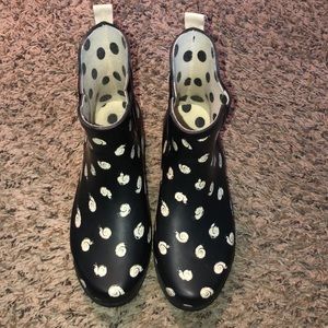 Anthropologie Snail & Polka Dots Rain Boots
